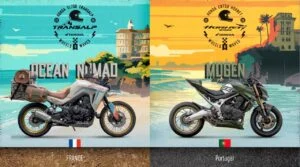 Duas motocicletas Honda, uma CB750 Hornet e uma XL750 Transalp, exibidas em um evento de personalização, representando o concurso Honda Customs 2026.