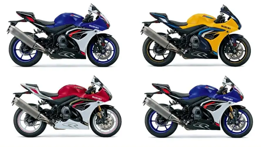 Detalhe da nova linha de motocicletas Suzuki para 2027, destacando a estratégia de versatilidade e inovação da marca japonesa no mercado global.