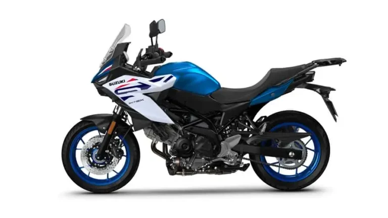 Detalhe da nova linha de motocicletas Suzuki para 2027, destacando a estratégia de versatilidade e inovação da marca japonesa no mercado global.