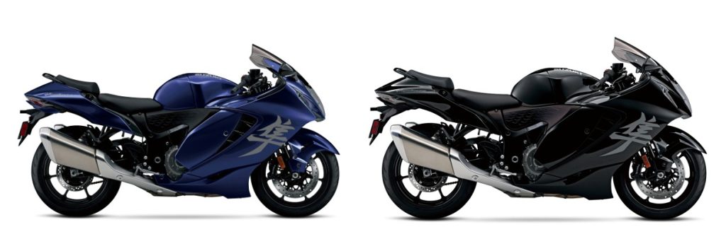Detalhes da carenagem da Suzuki Hayabusa 2027 em sua nova edição especial, mostrando o design aerodinâmico e a pintura exclusiva.