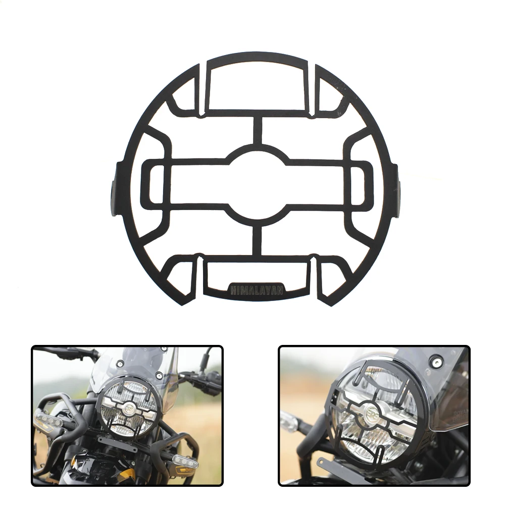 Royal Enfield Himalayan 450 equipada com diversos acessórios de aventura, pronta para a estrada e off-road.