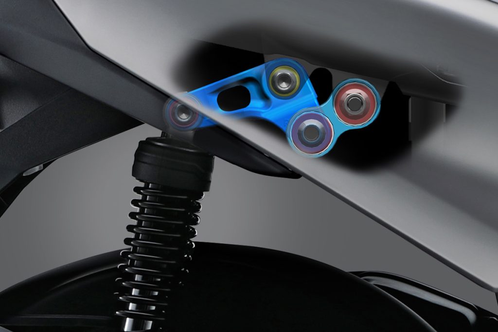 Scooter Haojue UFR150 VVL com design moderno, farol LED e painel TFT colorido, destacando sua tecnologia de ponta.