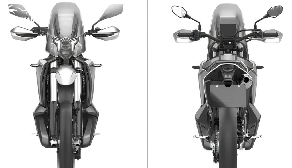 Kove 350 Rally em ação, destacando seu design inspirado no Dakar e sua agilidade em terrenos off-road