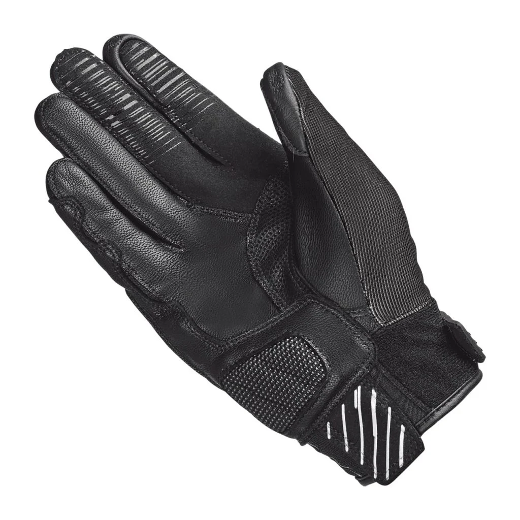 Três modelos de luvas Held de verão, Tactura, Hamada 2 e Sambia KTC 2, exibindo design leve, materiais respiráveis e proteções estratégicas, ideais para motociclistas em climas quentes.