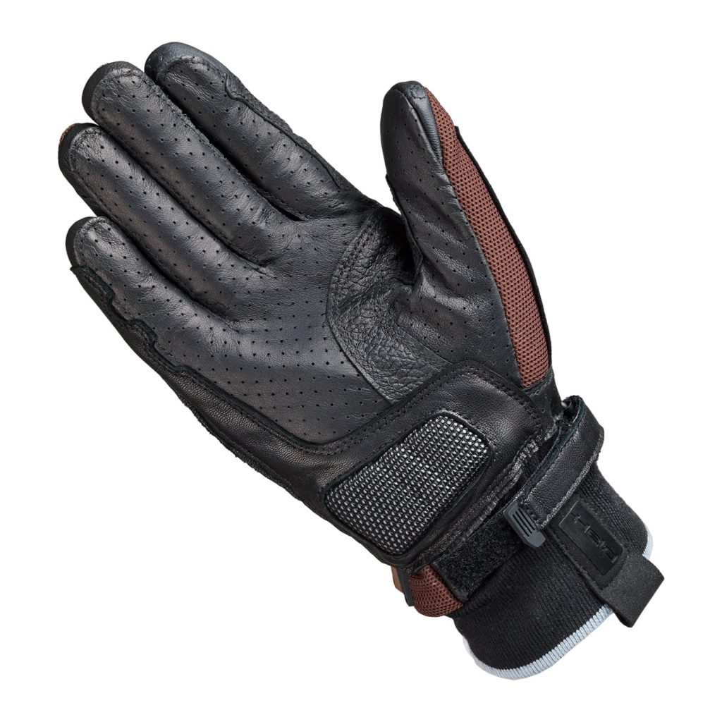 Três modelos de luvas Held de verão, Tactura, Hamada 2 e Sambia KTC 2, exibindo design leve, materiais respiráveis e proteções estratégicas, ideais para motociclistas em climas quentes.
