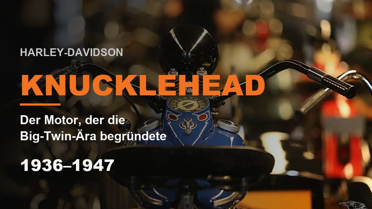 Motor Harley-Davidson Knucklehead modelo EL de 1936, um icônico propulsor V-Twin com cabeçotes característicos que remetem aos nós dos dedos, marcando o início da era Big-Twin.