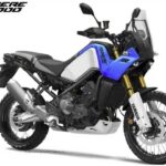 Conceito digital da Yamaha Tenere 900 com o motor CP3 da MT-09, pronta para aventura e desafios off-road.