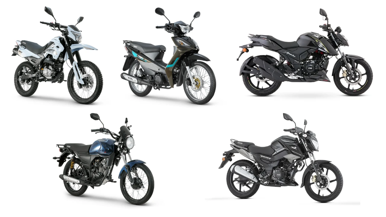 Comparativo de motos esportivas de 300 a 500 cc, destacando Yamaha R3, Kawasaki Ninja 500, TVS Apache RTR 310, CFMOTO 450SR e UM Xtreet SS 401.