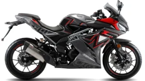 Comparativo de motos esportivas de 300 a 500 cc, destacando Yamaha R3, Kawasaki Ninja 500, TVS Apache RTR 310, CFMOTO 450SR e UM Xtreet SS 401.