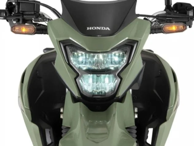 Honda Bros 160 2027 em destaque, mostrando os novos indicadores de LED e a cor verde disponível na versão ABS.