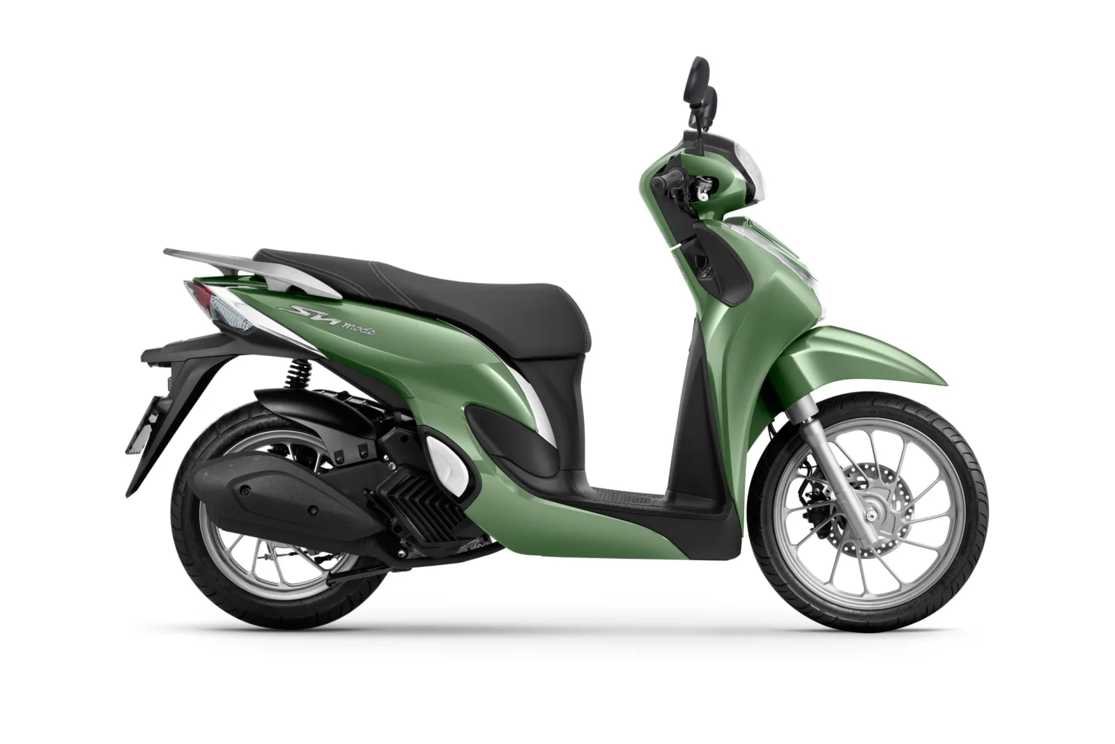 Detalhes da Honda SH Mode 125 2027 exibindo o novo painel TFT colorido e o design frontal redesenhado da carenagem.