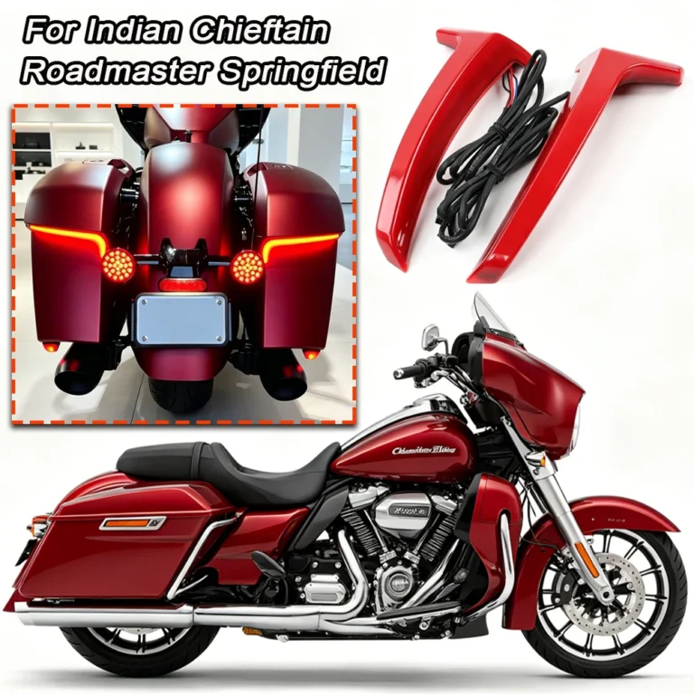 Motos customizadas com iluminação LED moderna rodando à noite